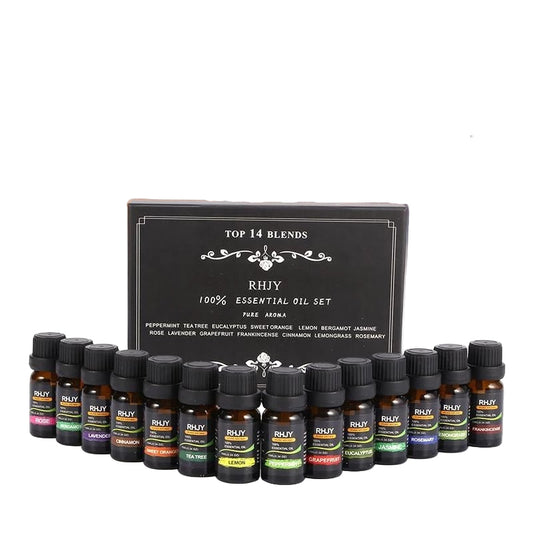 RHJY 100% Pure Essential Oil Set (14 Bottles)